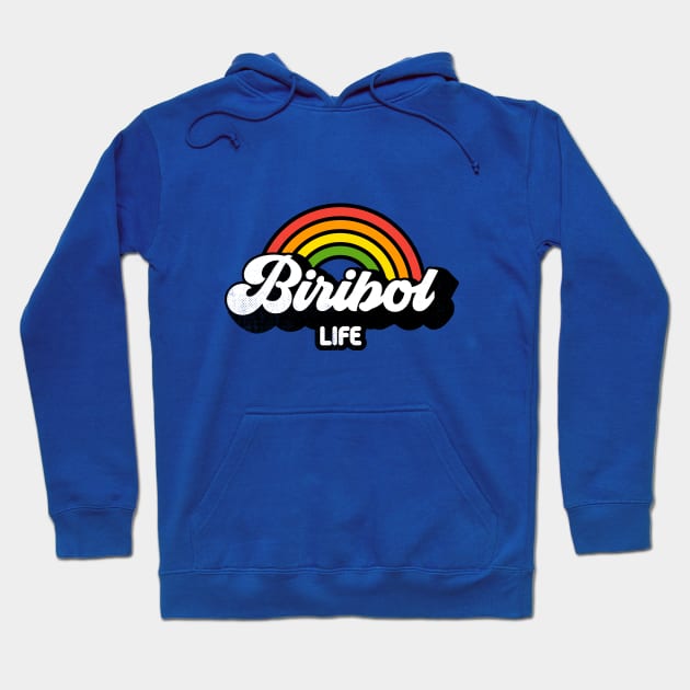 Groovy Rainbow Biribol Life Hoodie by rojakdesigns